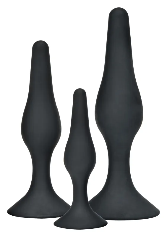 Kit de 3 plugs en silicone CURVY Noirs