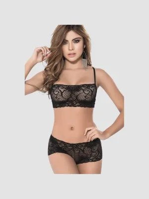 Ensemble 2 Pièces 206 Dentelle Noir