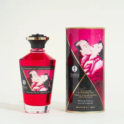 Huile chauffante aphrodisiaque -   Cerise