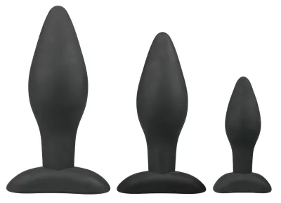Kit de 3 plugs Silicone ROCKET Noirs