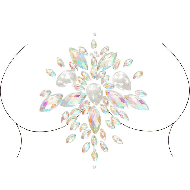Bijou de Corps Adhésif Céleste Strass Irisés - Leg Avenue