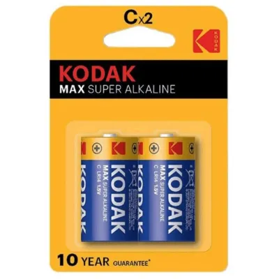 Piles alcalines C LR14 pack de 2 1,5V - Kodak Max