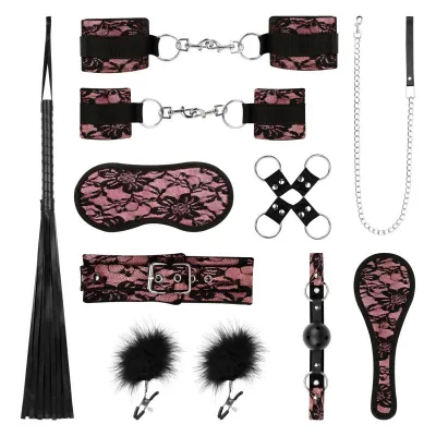 Bedroom Fantasies - Bound by Lace - Set SM 8 Pièces - Rose