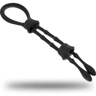 Anneau Pénien Cockring Cordon Coq et Testicules - Ohmama