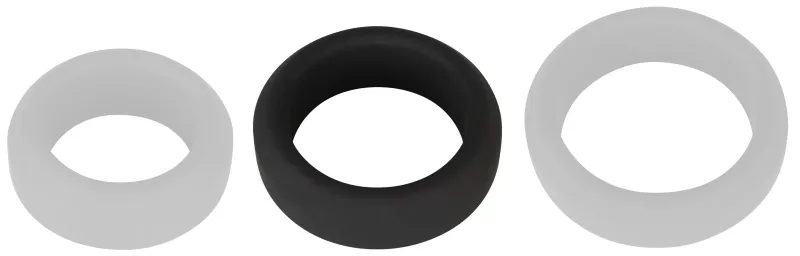 Anneau pénien Silicone VELVET RING M Noir 32mm
