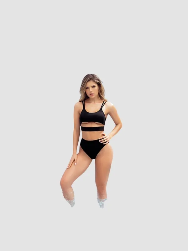 Maillot de Bain 2 Pièces 6604 Noir
