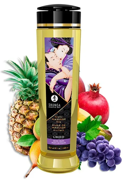 Shunga Huile de massage LIBIDO Fruits exotiques 240mL