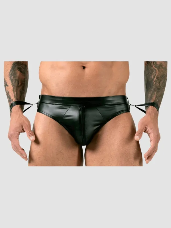 Jockstrap Zip & Menottes Noir