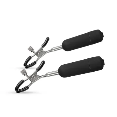 Easytoys Fetish - Pinces à tétons avec balles vibrantes
