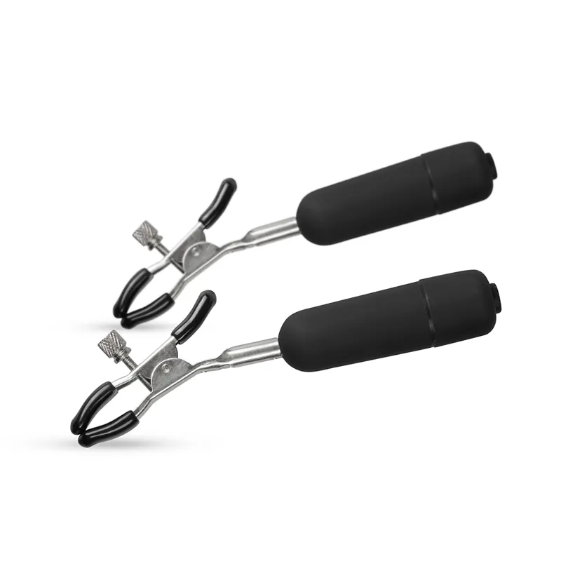 Easytoys Fetish - Pinces à tétons avec balles vibrantes