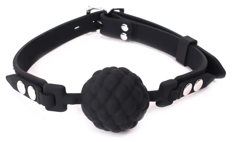 Bâillon Boule PINECONE Silicone Noir