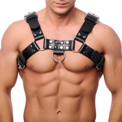 Harnais en cuir BUCKLE Noir