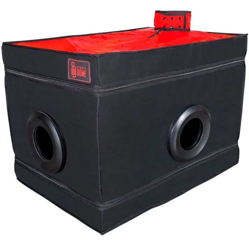 Cabine BDSM portable La Niche rouge et noir - Secret Dome