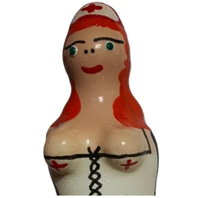 Préservatif Fantaisie Infirmière Rousse Peint Main - Condomerie