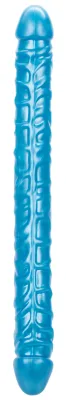 Double Gode SIZE QUEEN 43 x 4.2cm Bleu
