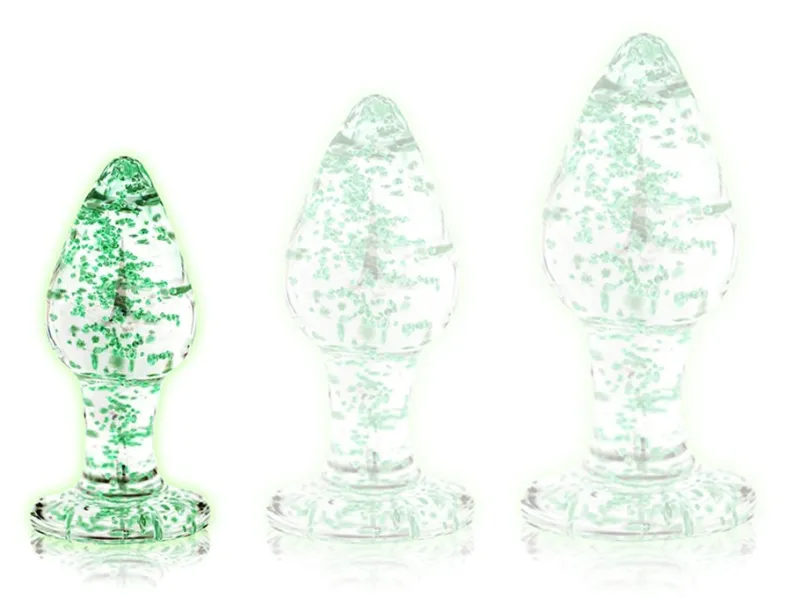 Plug en verre Phosphorescent BUTT GLOW S 6 x 2.7cm