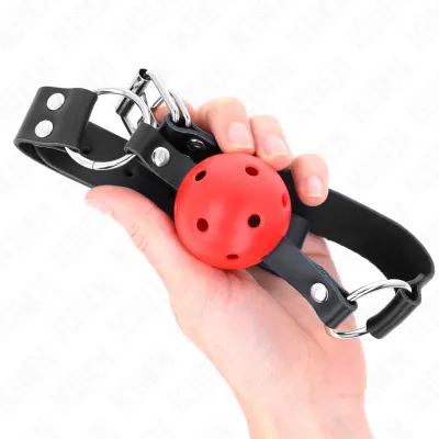 Balle respirante 4 cm avec double rivet rouge ajustable - Kink