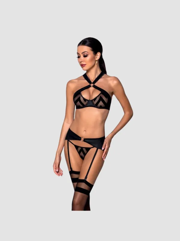 Ensemble 3 Pièces Hima Leather Collection Noir