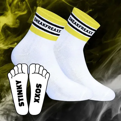 Chaussettes basses STINKY SOXX SHORT Blanches