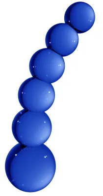 Gode en verre PLANETS Bleu 18 x 4.3 cm