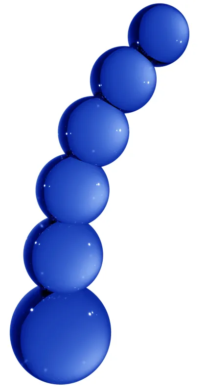 Gode en verre PLANETS Bleu 18 x 4.3 cm