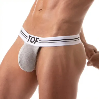 TOF Paris String Cache-Sexe STRINGLESS Gris
