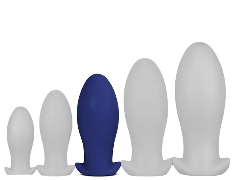 Plug en silicone SAURUS EGG L 14 x 6.3cm Marine