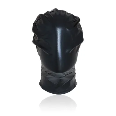 Cagoule BDSM fétichiste sans ouvertures noire - Ohmama