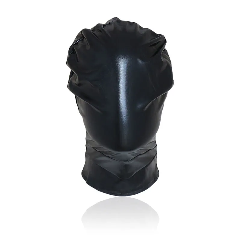 Cagoule BDSM fétichiste sans ouvertures noire - Ohmama