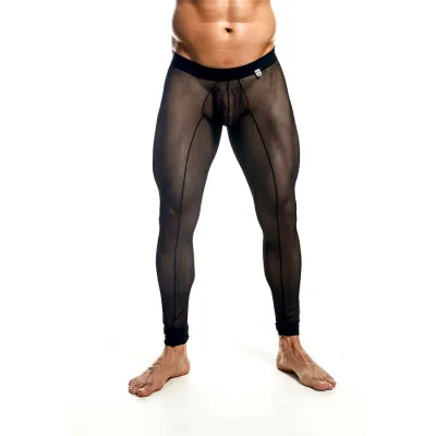 Collants Résille Transparents Noirs Taille L - MOB