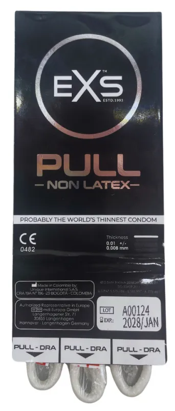 EXS Préservatifs sans latex PULL 55mm x3
