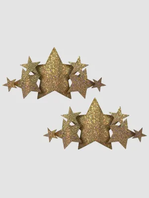 Autocollants Demi Set Glitter Étoile Dorée