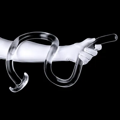 Gode long GIANT SNAKE 100 x 3cm Transparent