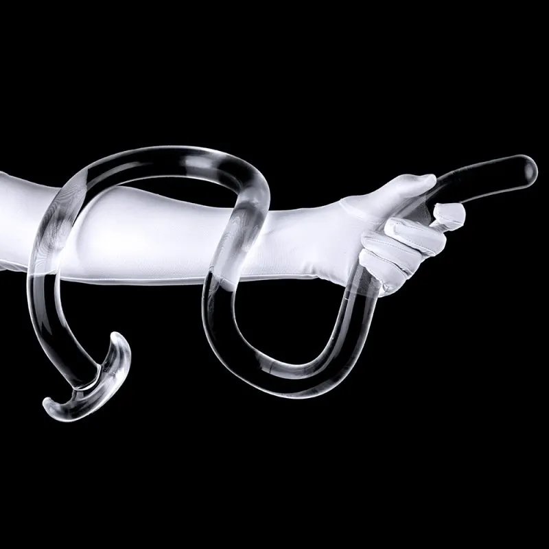 Gode long GIANT SNAKE 100 x 3cm Transparent