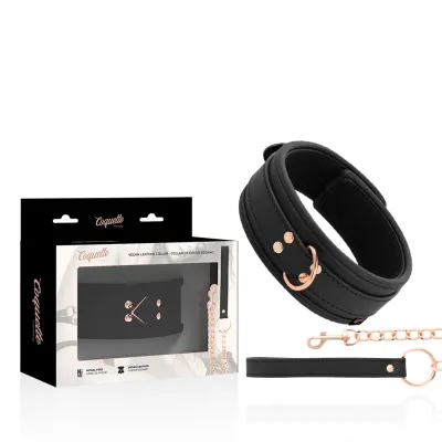 Collier BDSM Chic Desire en cuir végan - Coquette