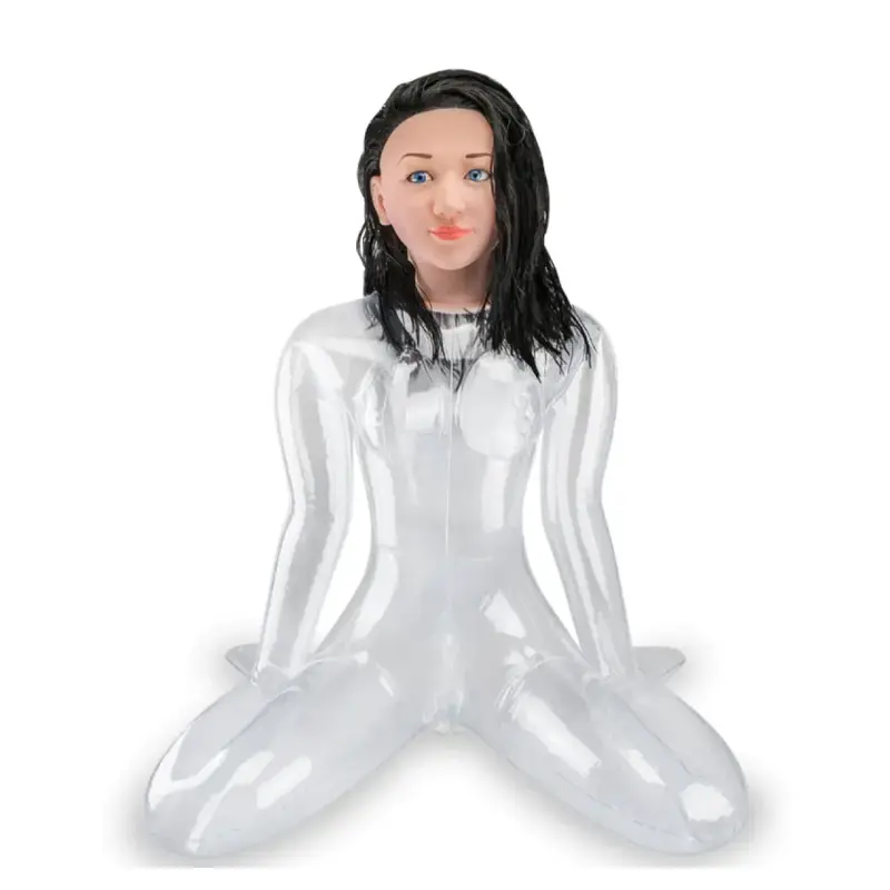 Poupée gonflable assise transparente Elodie